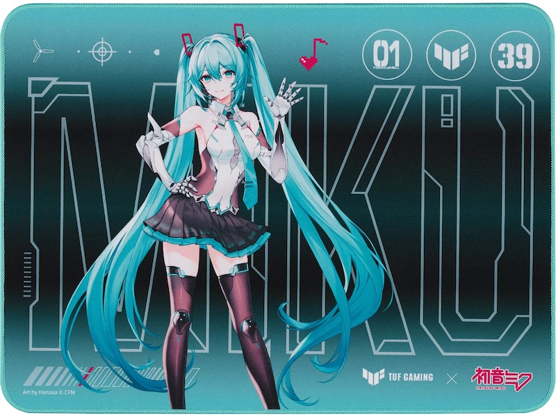 Asus TUF Gaming P1 Hatsune Miku musemåtte Gamingmusemåtte
