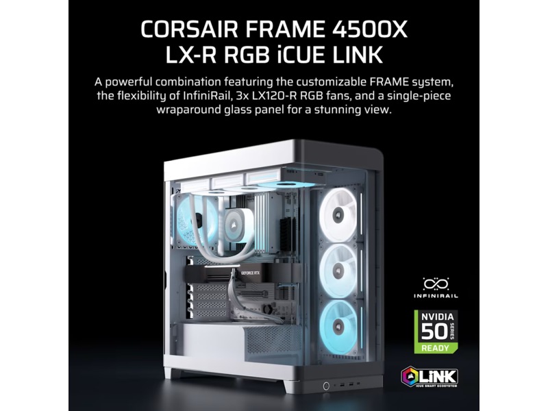 Corsair FRAME 4500X LX-R RGB Mid Tower (hvidt) Midi Tower