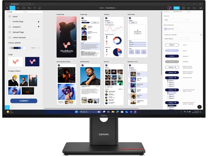 Lenovo 32" 4K skærm ThinkVision T32UD-40 Skærme