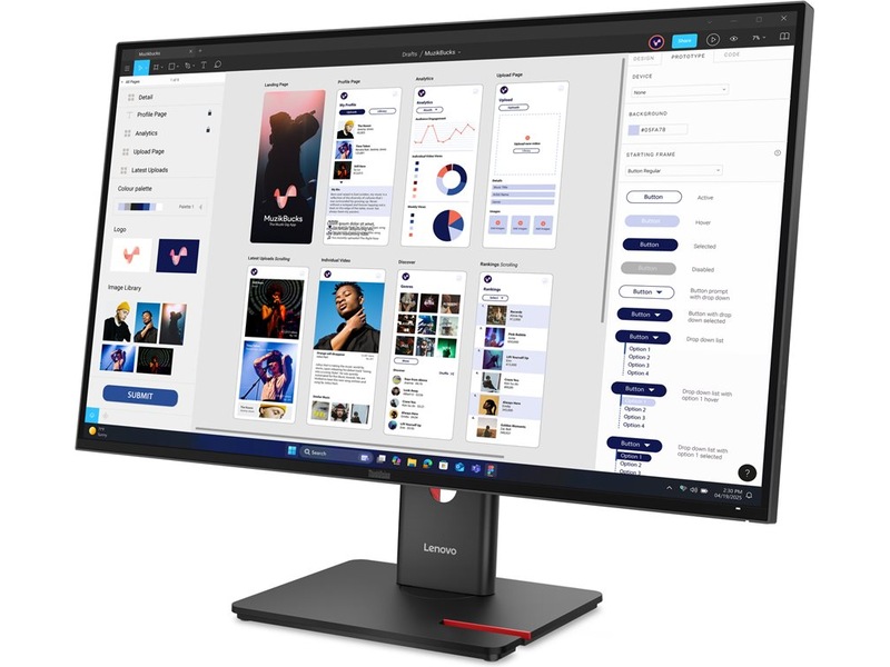 Lenovo 32" 4K skærm ThinkVision T32UD-40 Skærme