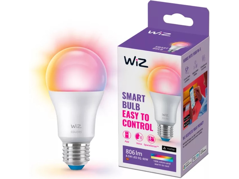 WiZ LED A-60 8,8W E27 RGB-pære LED-pærer & elpærer