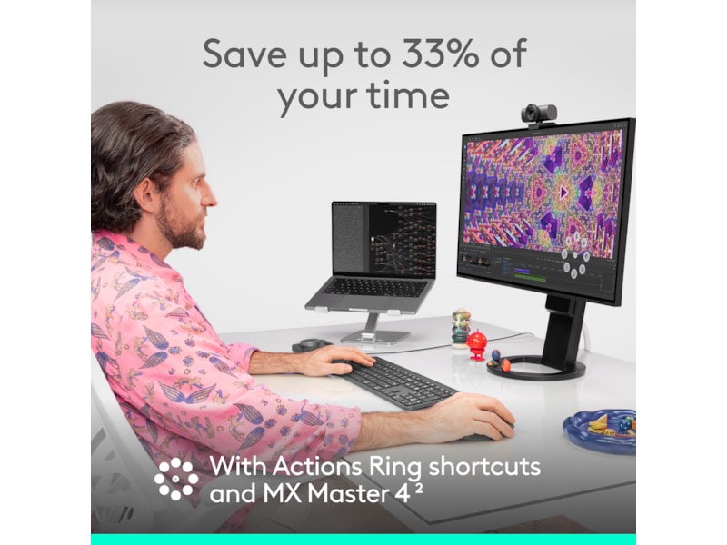 Logitech MX Master 4 Trådløs Ergonomisk Mus (grafitgrå) Mus