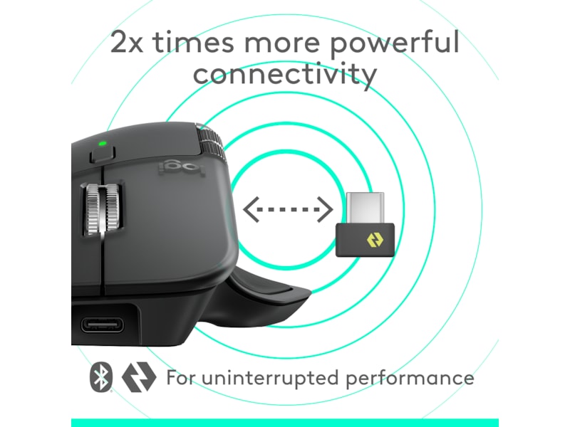 Logitech MX Master 4 Trådløs Ergonomisk Mus (grafitgrå) Mus