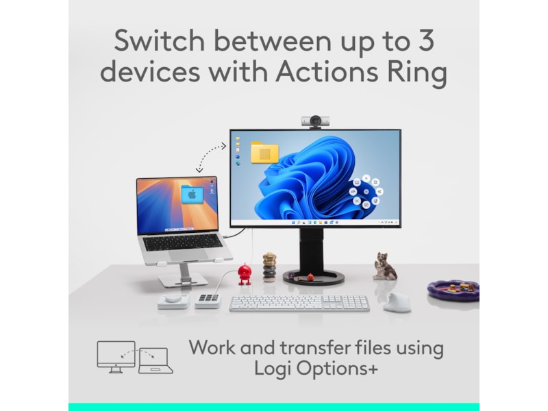 Logitech MX Master 4 Trådløs Ergonomisk Mus (lysegrå) Mus