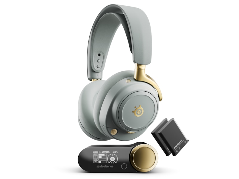 SteelSeries Arctis Nova Elite Trådløst Gamingheadset (salvie og guld) Gamingheadset