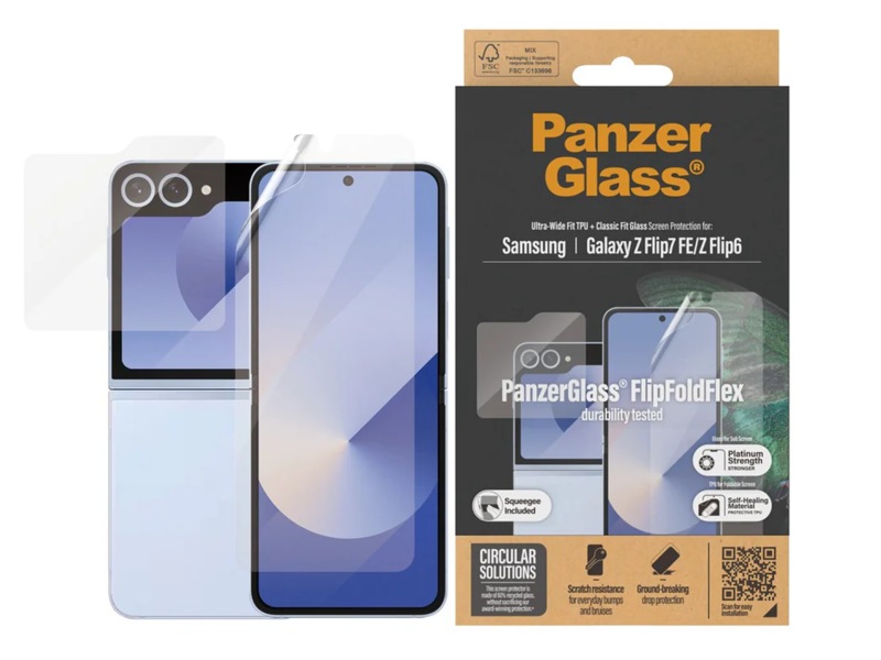 PanzerGlass Galaxy Z Flip7 FE / Flip6 Skærmbeskytter Skærmbeskyttelse mobiltelefon