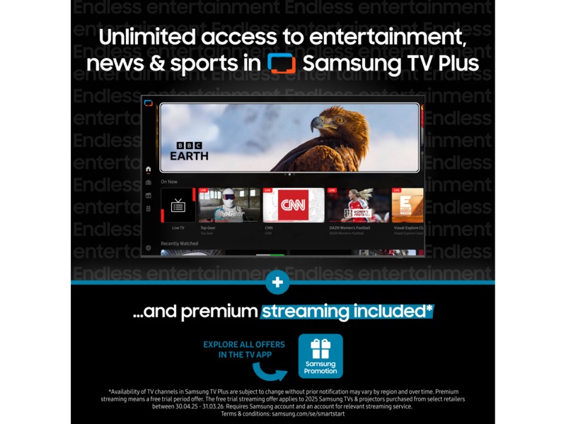 Samsung 75" Q6F QLED 4K Smart TV (2025) 70 - 79 tommer TV