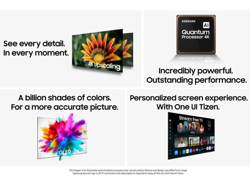 Samsung 65" Q6F QLED 4K Smart TV (2025) 60 - 69 tommer TV