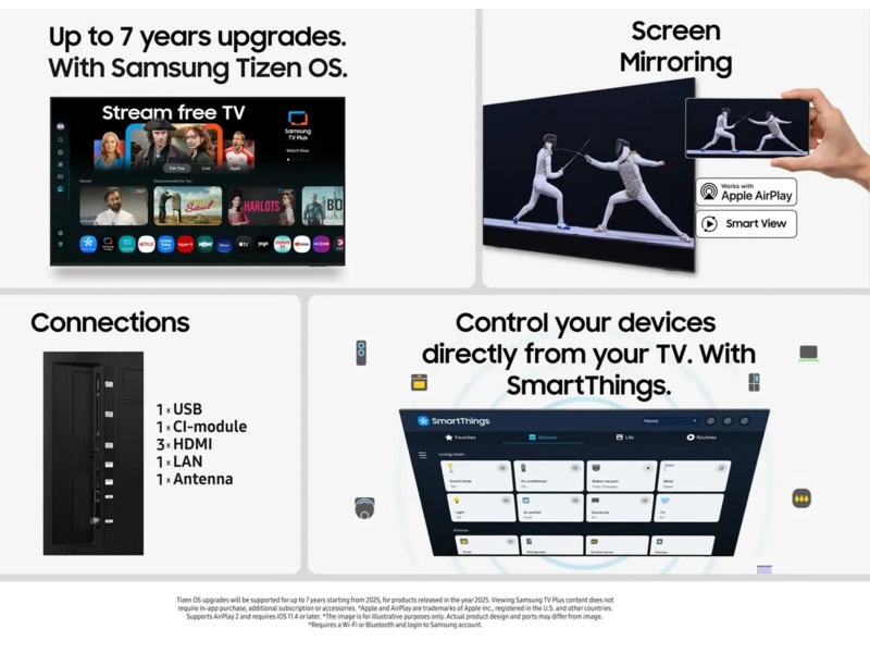 Samsung 65" Q6F QLED 4K Smart TV (2025) 60 - 69 tommer TV