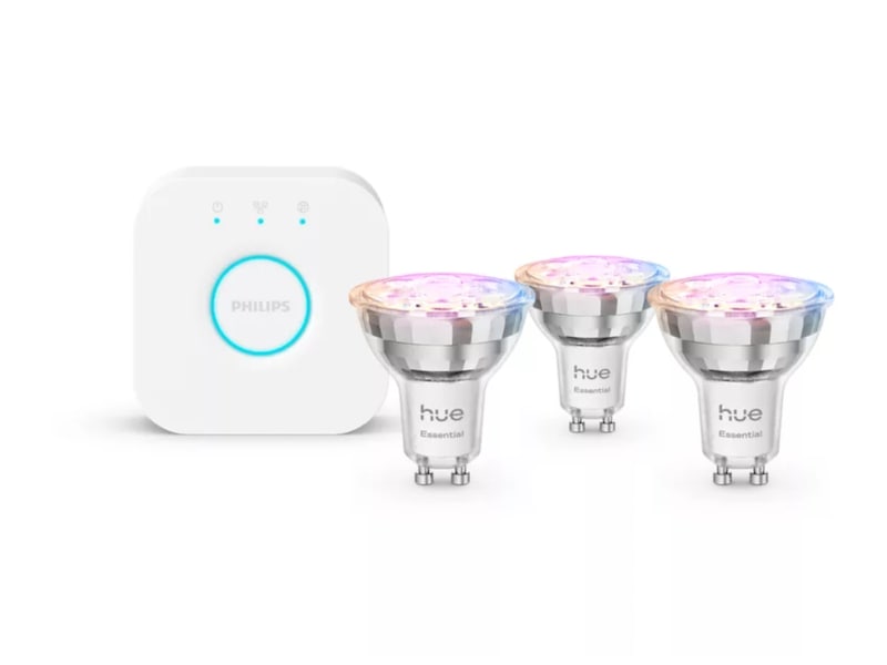 Philips Hue Essential WCA Starter Pack (3x GU10 spot + Bridge) LED-pærer & elpærer