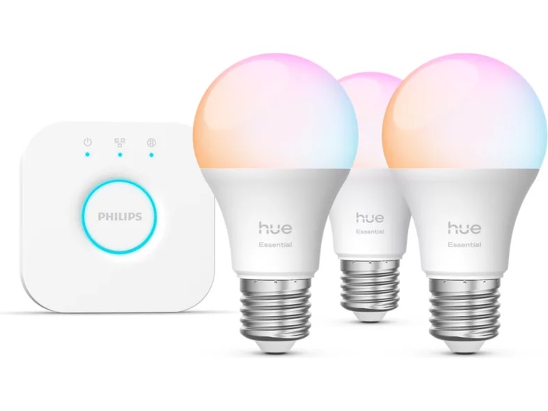 Philips Hue WCA Essential Starter Pack (3x E27 + Bridge) LED-pærer & elpærer