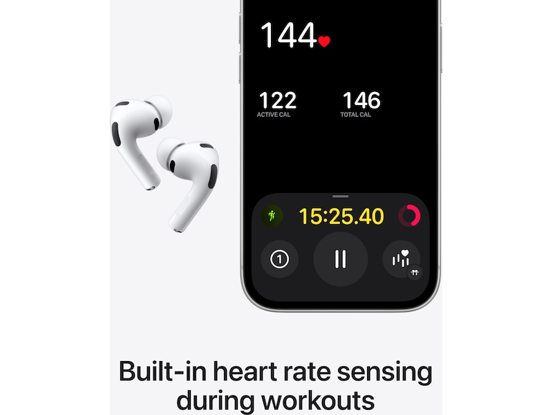 Apple AirPods Pro 3 trådløse ørepropper, in-ear (hvid) In-ear høretelefoner