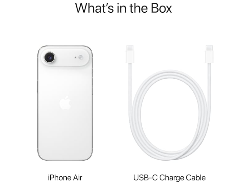 iPhone Air 256GB (skyhvid) Mobiltelefoner