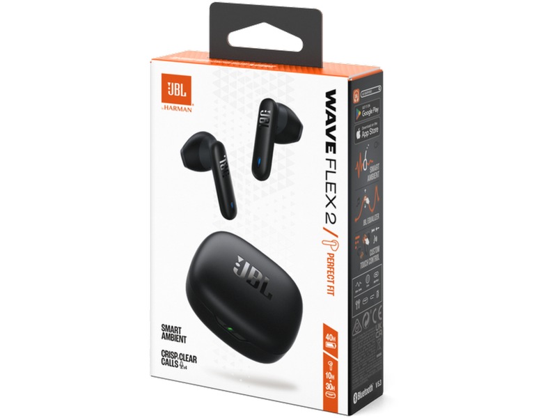 JBL Wave Flex 2 Trådløse Øretelefoner (sort) In-ear høretelefoner