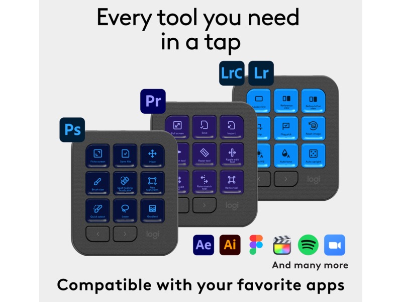 Logitech MX Creative Console (sort) Keyboards