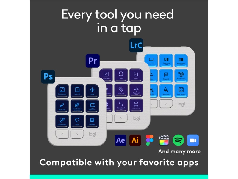 Logitech MX Creative Console (grå) Keyboards