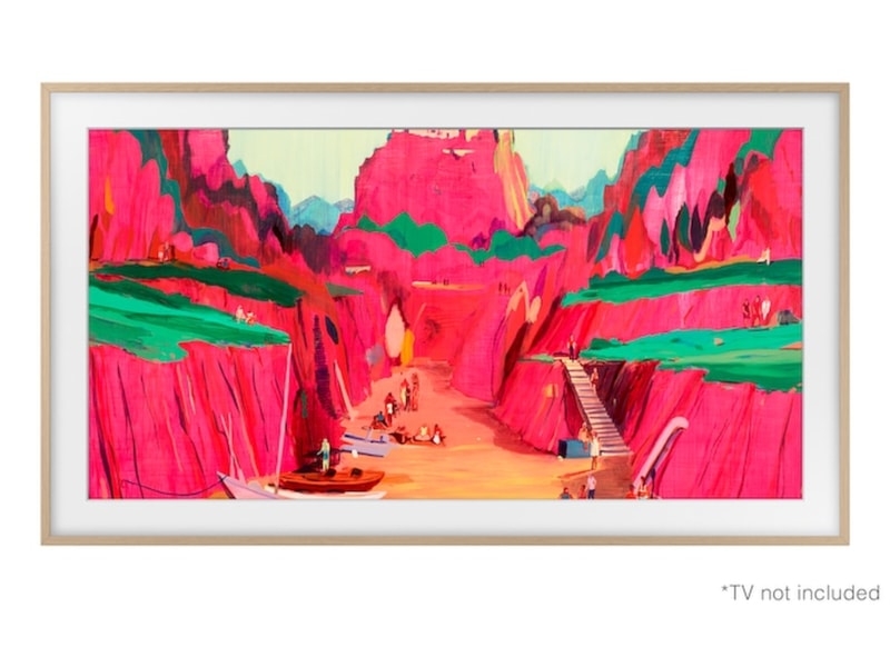 Samsung 85" ramme til The Frame og The Frame Pro (2021-2025, Beige Wood/Teak) TV-rammer & tilbehør