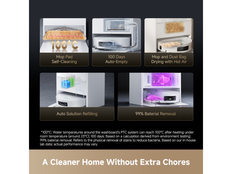 Dreame Aqua10 Ultra Track Complete Robotstøvsuger (hvid) Robotstøvsugere