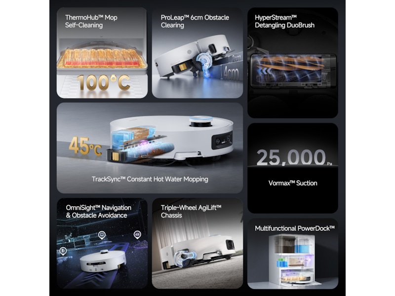 Dreame Aqua10 Ultra Track Complete Robotstøvsuger (hvid) Robotstøvsugere