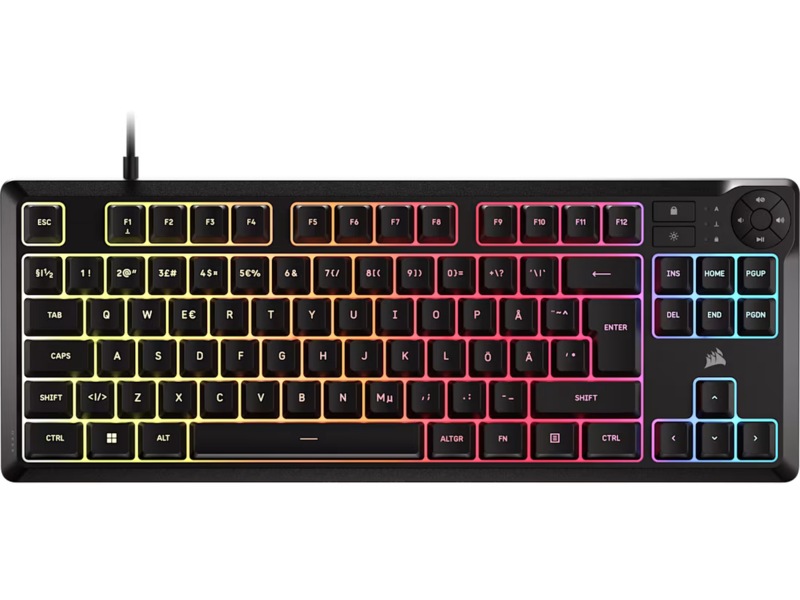 Corsair K55 CORE TKL RGB Gamingtastatur (sort) Gamingkeyboard