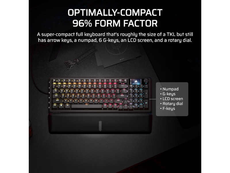 Corsair Vanguard PRO 96 RGB Gamingtastatur (sort) Gamingkeyboard
