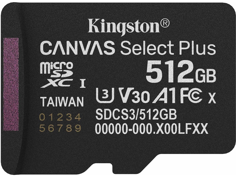 Kingston microSDXC Canvas Select Plus 512GB Flash-hukommelse