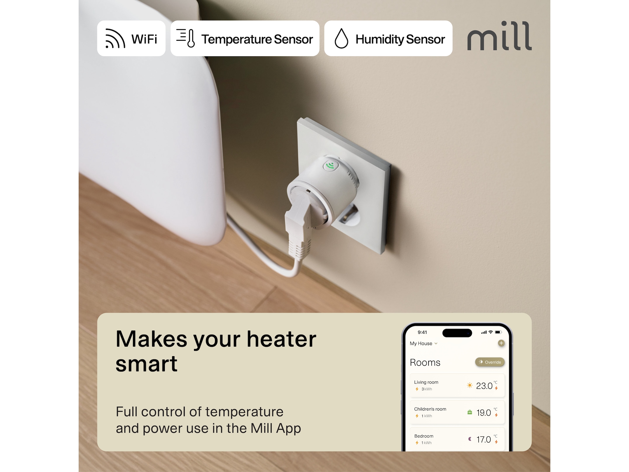 Mill Smart WiFi Plug Tilbehør til varme