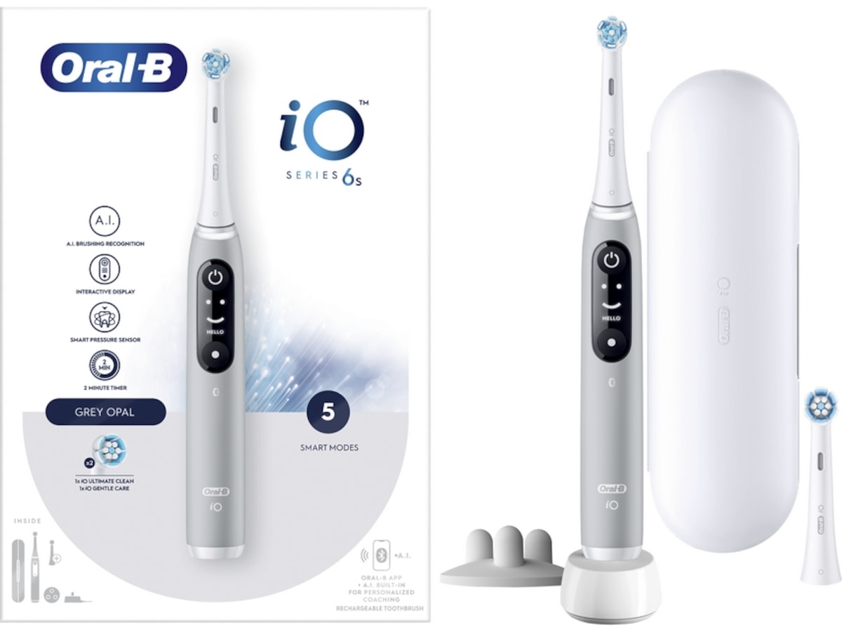 Oral-B iO 6S Eltandbørste (grå) Elektriske tandbørster