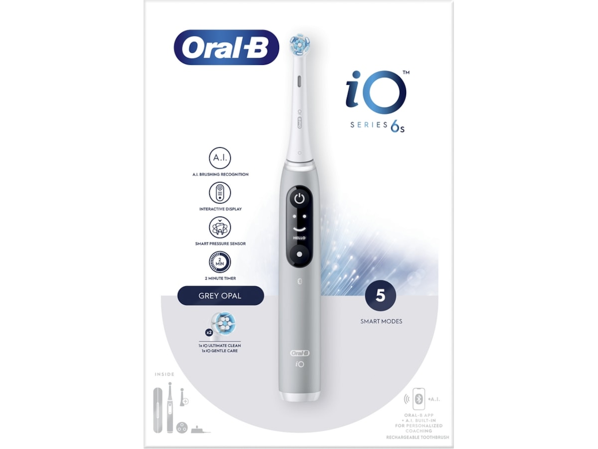 Oral-B iO 6S Eltandbørste (grå) Elektriske tandbørster