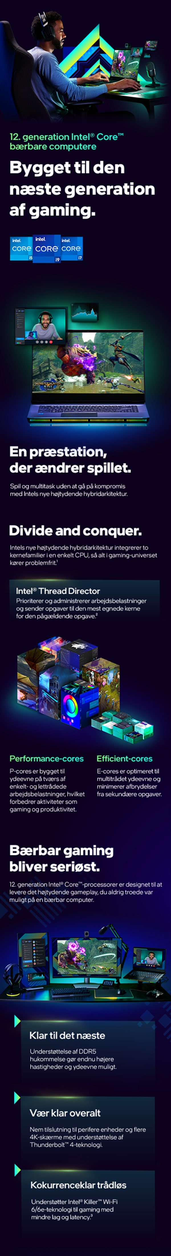 Gamer-PCer med 12th. gen Intel Core processor