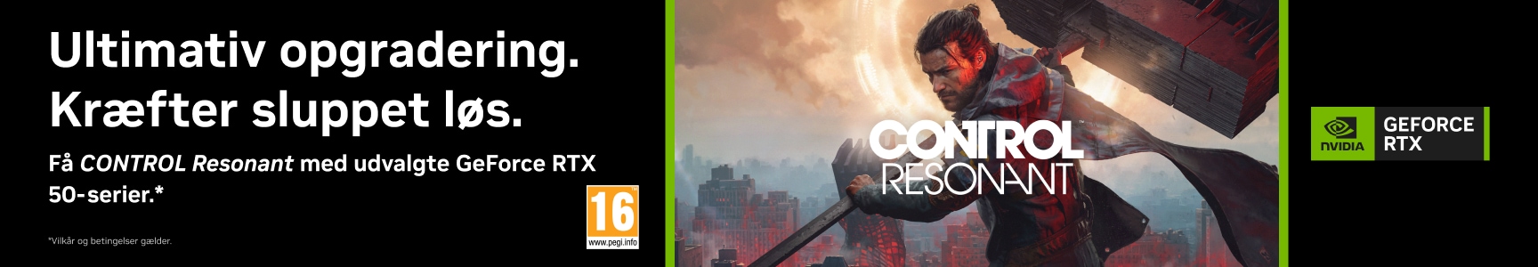 Få CONTROL Resonant med udvalgte produkter i GeForce RTX 50-serien.