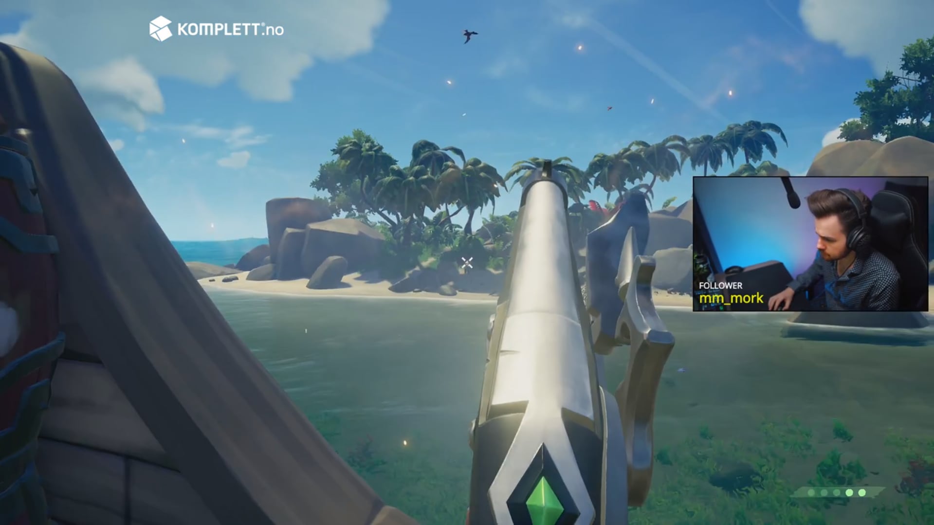 Screenshot fra Fortnite av ThomasPASTE som streamer på Twitch for Komplett