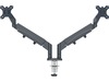 Leitz Ergo Monitor Arm Dual, pladsbesparende 17"-32" flad / buet skærm Væg ophæng