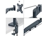 Leitz Ergo Monitor Arm Dual, pladsbesparende 17"-32" flad / buet skærm Væg ophæng
