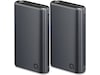 Andersson 10.000mAh Powerbank (svart) 2-pack Powerbank