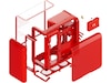 HYTE X50 Mid Tower (rød) Midi Tower