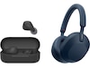 Sony WH-1000XM5 trådløse hovedtelefoner over-ear (blå) + WF-510 ørepropper Høretelefoner