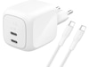 Belkin vægoplader 67W dobbelt USB-C PD GaN (hvid) Mobilopladere