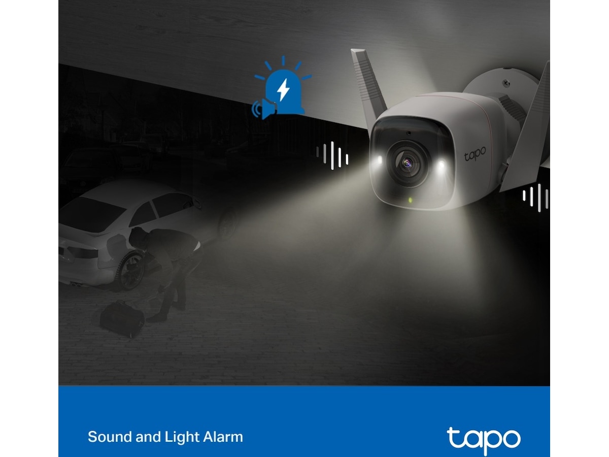 TP-Link Tapo C320WS 2K WiFi utomhuskamera (hvid) Overvågningskameraer