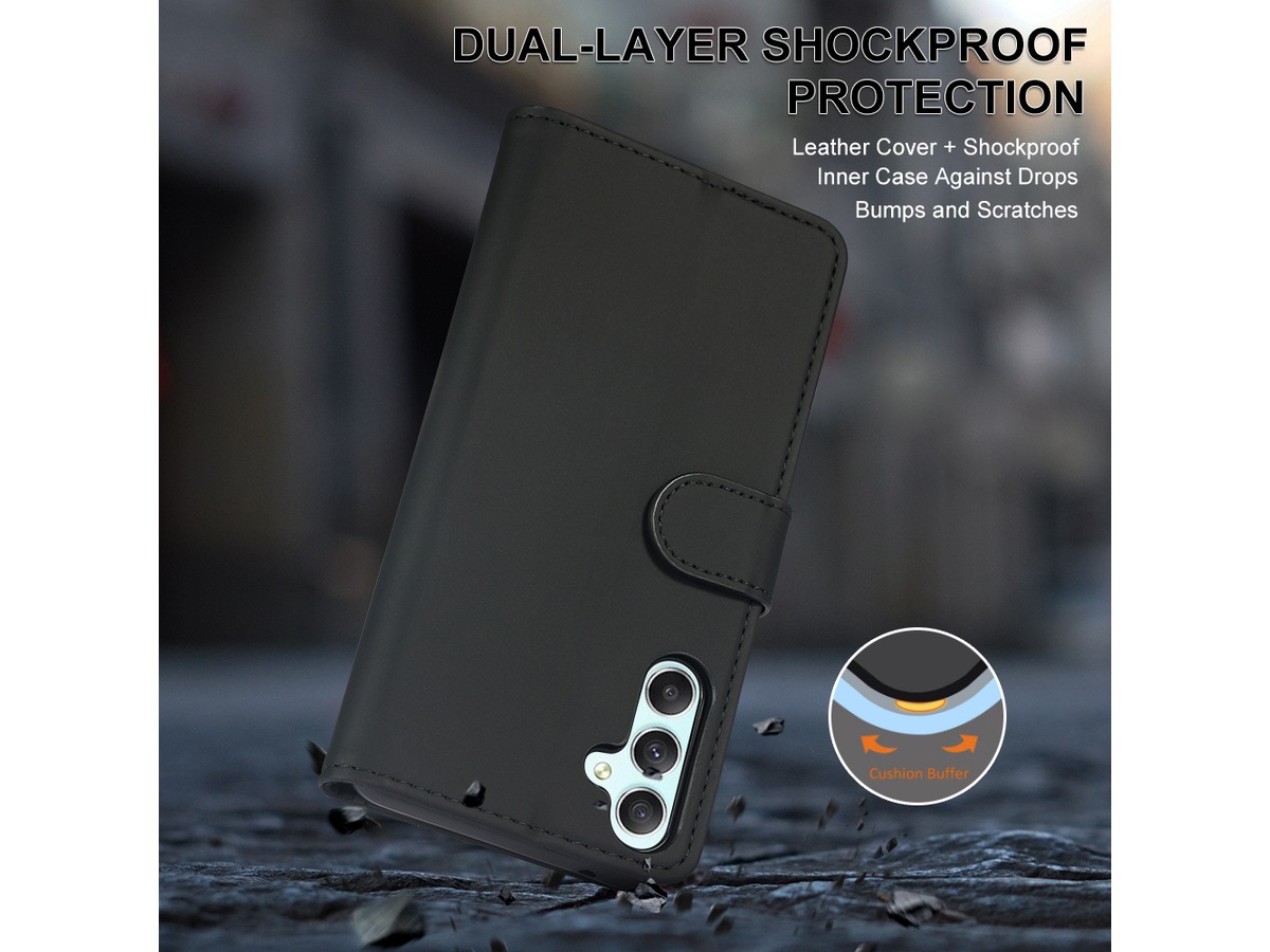 iiglo Galaxy A34 5G Wallet Cover (sort) Mobilcover