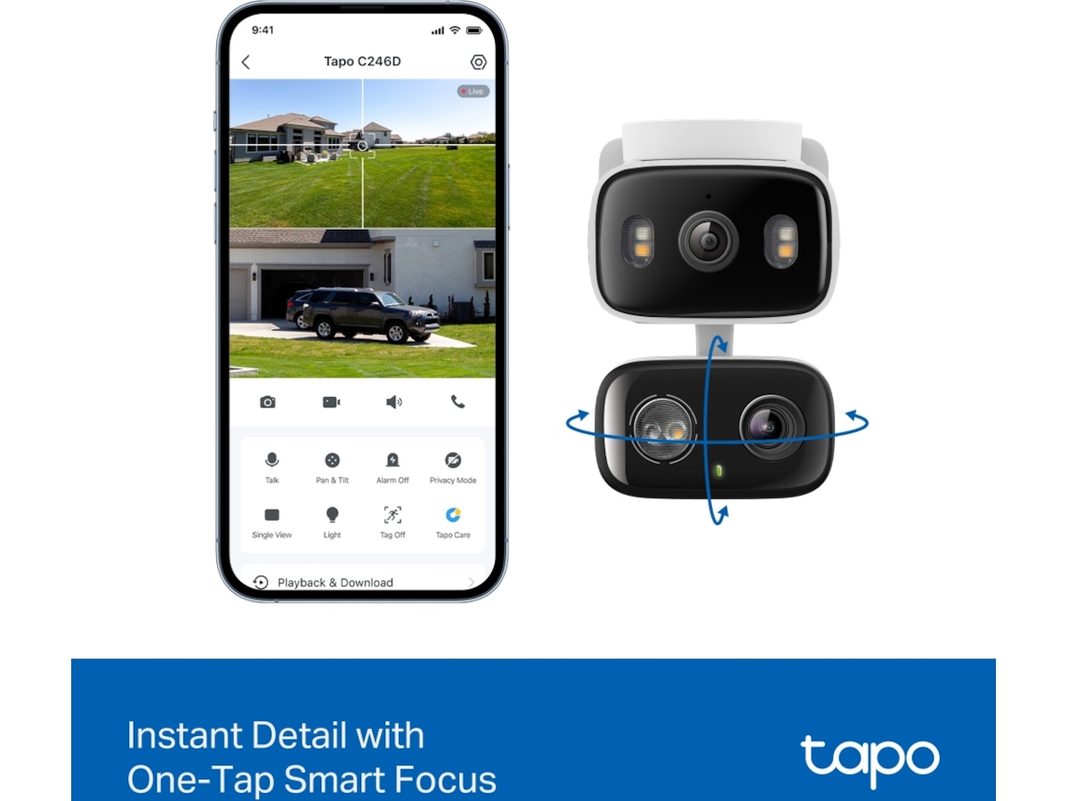 TP-Link Tapo C246D  Indoor/Outdoor Dual Lens overvågningskamera Overvågningskameraer