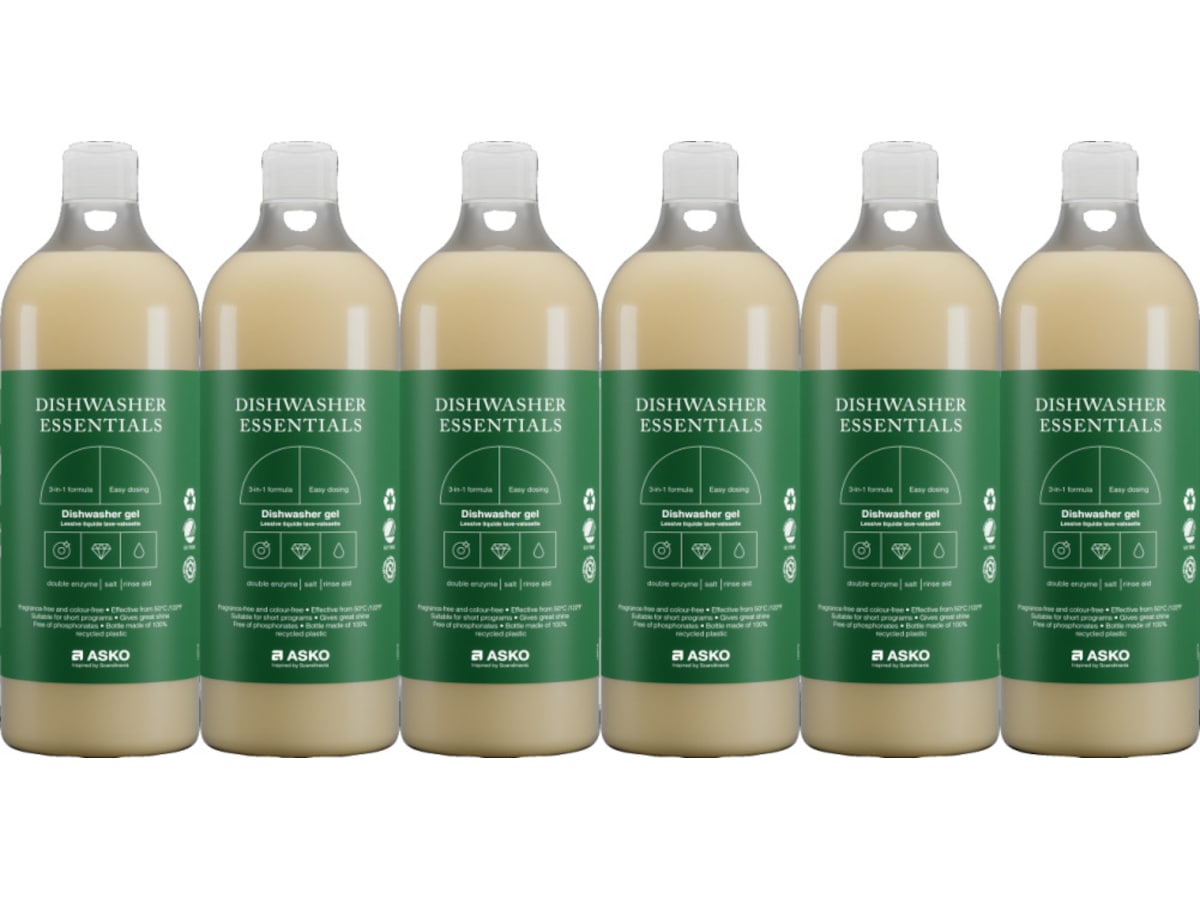 ASKO opvaskemiddel 1L 6stk Tilbehør til vaskemaskiner og tørretumblere
