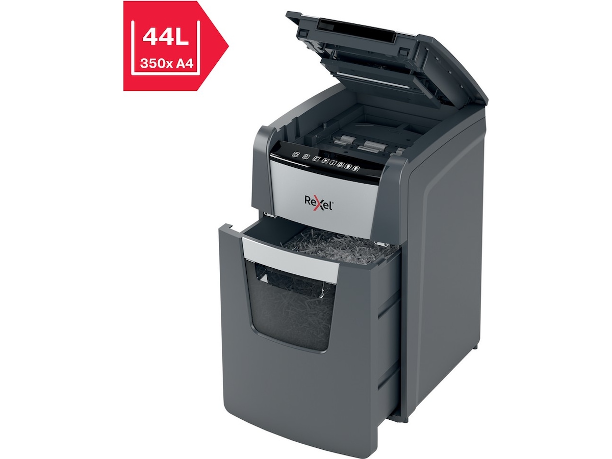 Rexel makulator Optimum AutoFeed+ 150X automatisk krydsklip P4 Makuleringsmaskiner