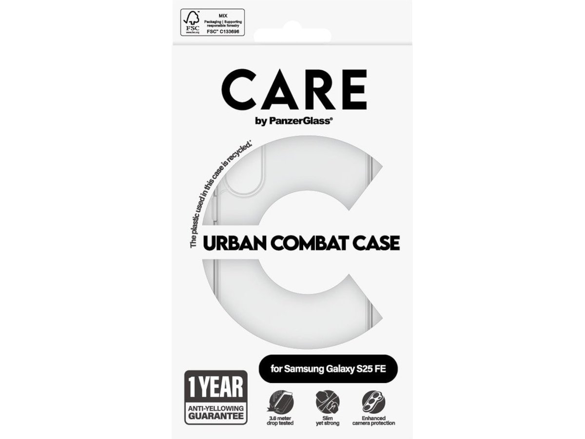 PanzerGlass CARE Galaxy S25 FE Urban Combat cover (gennemsigtig) Mobilcover