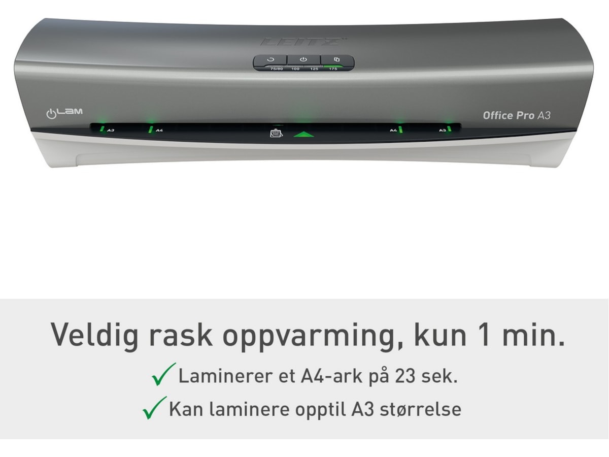 Leitz iLAM Office Pro lamineringsmaskine A3 Lamineringsmaskiner