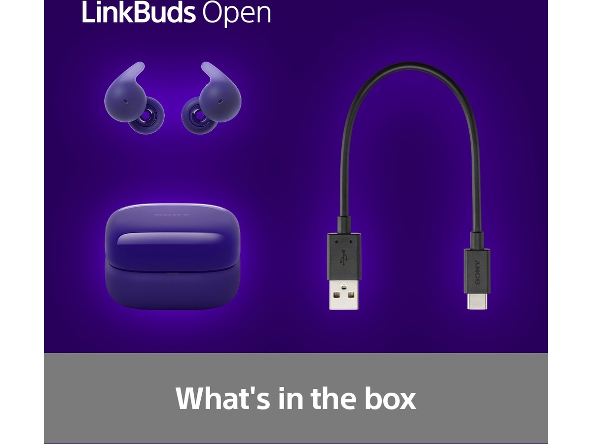 Sony Linkbuds Open true wireless ørepropper (lilla) In-ear høretelefoner