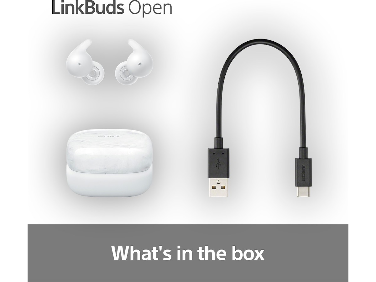 Sony Linkbuds Open true wireless ørepropper (hvid) In-ear høretelefoner