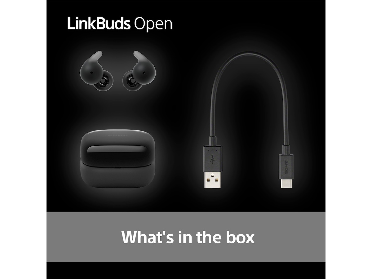 Sony Linkbuds Open True Wireless ørepropper (sort) In-ear høretelefoner