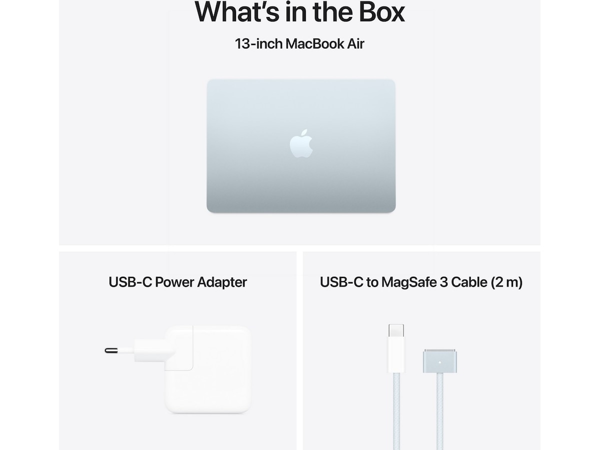 MacBook Air 13" (2025) 512GB (himmelblå) PC - Bærbar / laptop