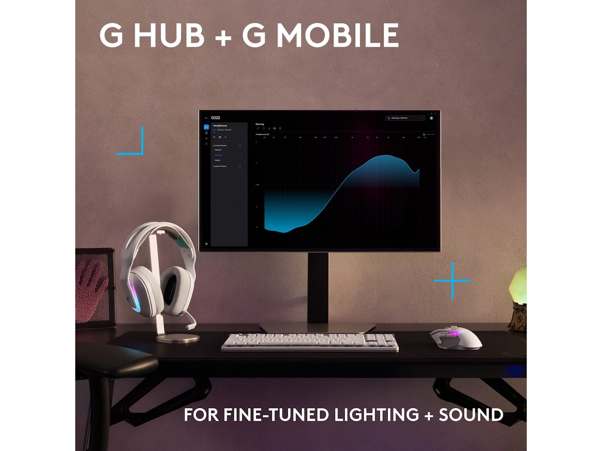 Logitech G522 Lightspeed Trådløst Gaming Headset (hvid) Gamingheadset